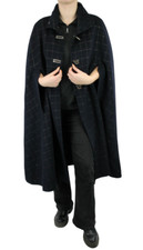 Manteau Sandro Cape Femme Mélange De Laine Paillettes Carreaux Mi-Long