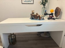 ?️ IKEA MALM Desk with Pull-Out Panel – White 