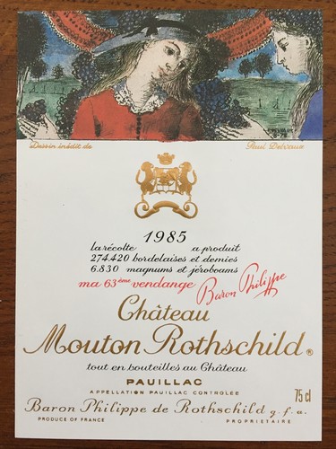 étiquette mouton rothschild - mouton,