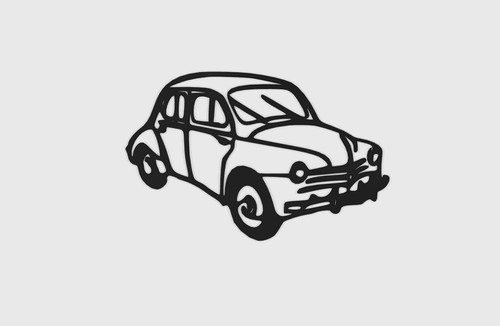Renault 4cv wall art décor - wall,