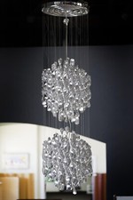 Verner  Panton Spiral SP2 Pendant Silver Lamp Pendant.