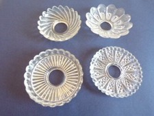 LOT DE 4 BOBECHES EN VERRE DEPAREILLEES