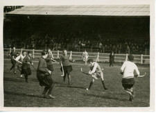 Vintage France-Belgium Lawn Hockey Silver Print Silver Print 13x
