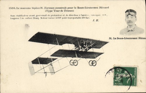 Biplan farman type tour - farman, —
