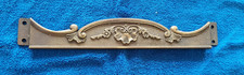 ANTIQUE PLAQUE DECORATIVE POUR MEUBLE/ CHEMINEE  LAITON DORE  38 CM X 6 CM