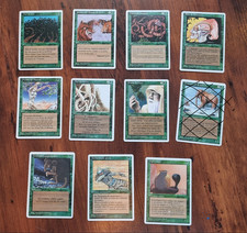 Lot de 10 cartes vertes Magic