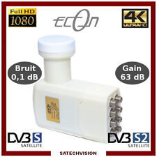 LNB Universel Octo 0,1 dB Gain 63 dB Full HD 3D Ultra HD 4K