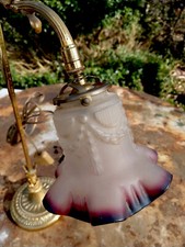 Bronze Notary Desk Lamp 19th Century Art Nouveau Deco Louis XVI Style