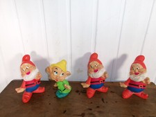 Vintage Pout 3 Dwarf Joyeux de Blanche Neige 1 Simplet Latex SPAIN LANCO DISNEY