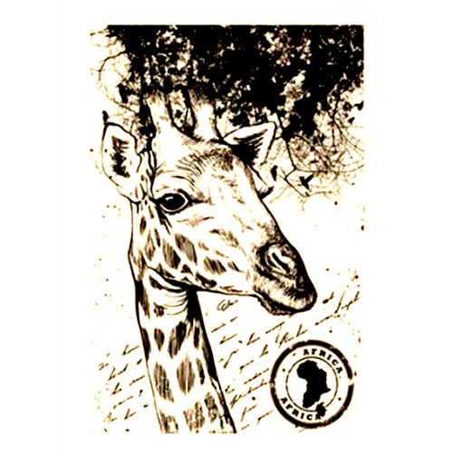 Tampon transparent girafe joy - transparent,