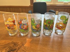 McDonald’s Peanuts Camp Snoopy Collection Glasses Complete Set Of 5 Vintage  