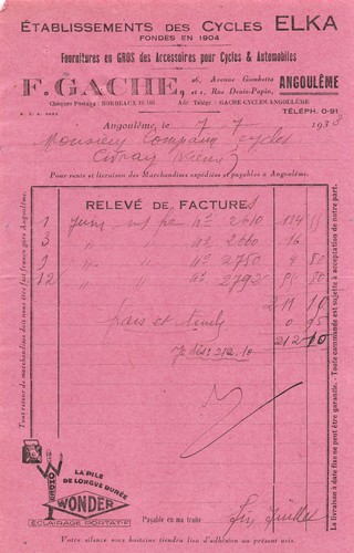 1932 etab des cycles - , elka