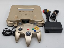 Nintendo 64 N64 Gold Console NUS-001 | Tested, Region-Free w/ Controller Cables