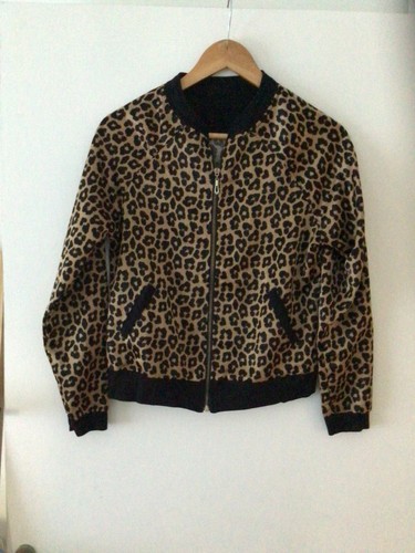 Veste imprimée léopard noir
