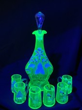 Carafe, 6 verres en cristal