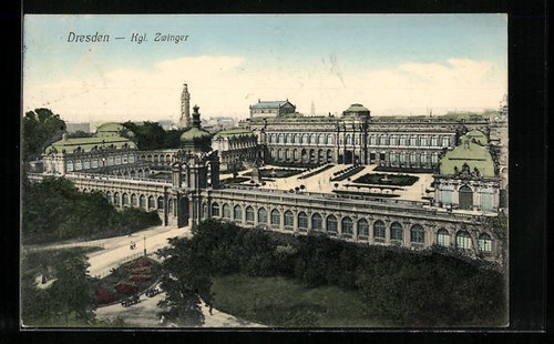 Carte postale dresde chenil - dresde,,