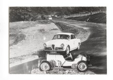 G1095 Alfa Romeo Giulietta Sprint. Nurburgring. Montage 1960. Photo argentique
