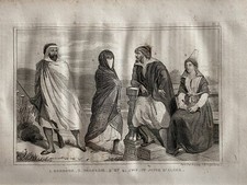 BERBERBER ENGRAVING - AFRICAN - JEW AND JEW OF ALGIERS