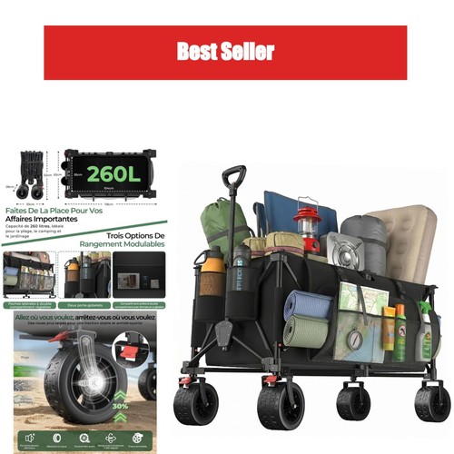 Chariot plage pliable - chariot,