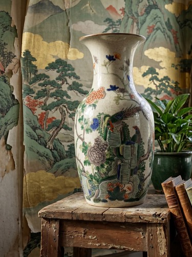 Grand vase chinois grès