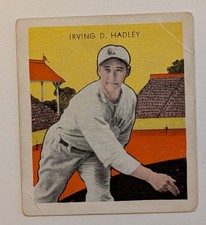1933 Tatoo Orbit Gum R 305 Irving Hadley Short Print St. Louis Browns Sgc 4 exc