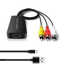 Dingsun HDMI to RCA Converter HDMI to AV Adapter HDMI to Older TV Adapter for Ap