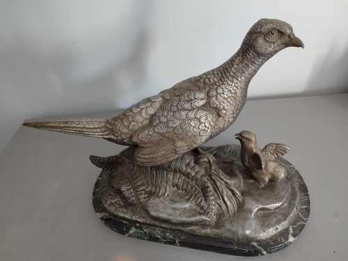 Statue poule faisane sur - statue,