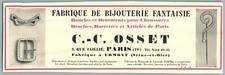 1928 Osset factory jewelry fantasy ornament shoe Paris pub old jewel