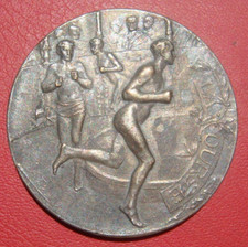 1900 FRANCE Third Republic Silvered bronze Racing LA COURS Medal A. RUET GRAVEUR