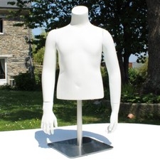 Buste / torse mannequin enfant en plastique et métal