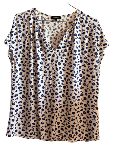 Caroll blouse blanche bleue - caroll,