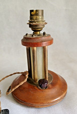 Beautiful lamp base wood and brass 1940s to restore model MINIMA
