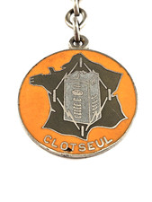 KEYRING - CLOTSEUL - La Clotûre Electrique - PARIS enamelled metal 1960s