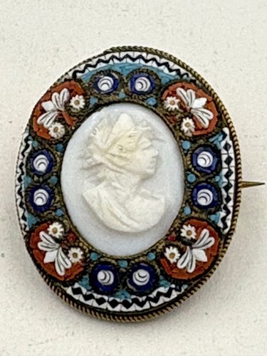 Broche ancienne camée micro - ancienne,