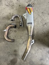 Fmf 4.1 Aluminum Muffler With Yamaha Down Pipe And Header Off A 2017 Yz450f