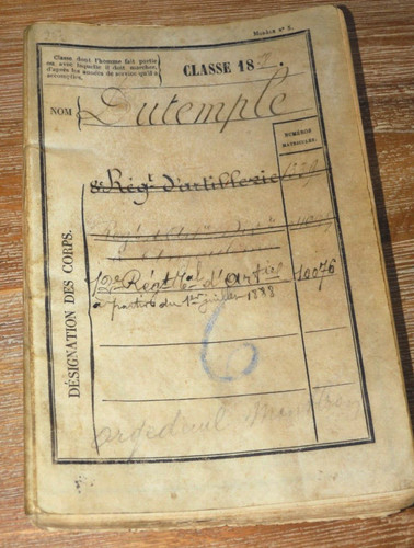 Ancien livret militaire - -ancien,