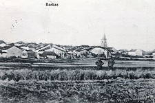 18269 AK Barbas Vue Du Village Maisons Église Prairie Deux Soldats Vers 1915