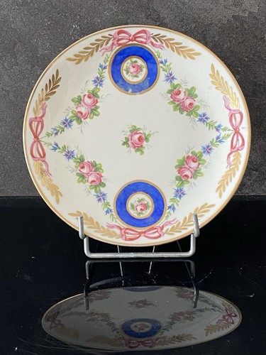 Assiette fleurs roses - assiette, et