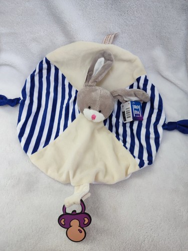 Doudou plat lapin - plat, blanc