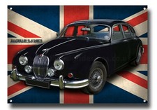 Jaguar 2.4 MK2 Art Métal Panneau. 20.3cm X 11 " Classique Voiture Garage - Homme