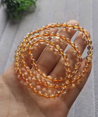 3mm natural yellow citrine - 6.3mm,