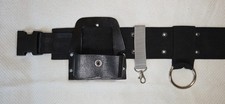 Screen Accurate Ghostbusters 2 Black Belt Set Leather Gizmo Holster Key Fobs GB2