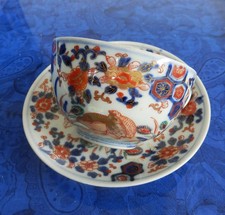 Tasse et petite assiette  porcelaine Chinoise - CHINE époque 18ème - décor Imari
