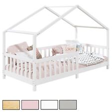 Lit cabane pour enfant 90x190 cm lit simple en pin massif
