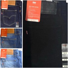 LEVIS 512 MENS SLIM TAPER STRETCH DENIM JEANS DARK MID LIGHT BLUE & Black NEW