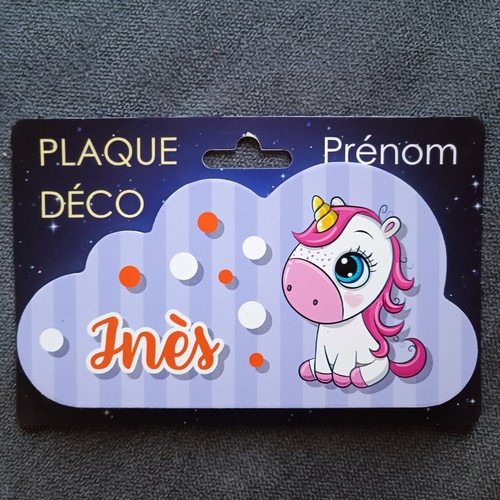 Ines plaque adhésive prénom - plaque,