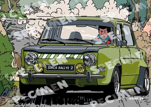 Simca rallye dessin - rallye, 2"