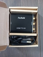 Techole Convertisseur audio HDMI vers AV en aluminium HDMI vers RCA 1080p