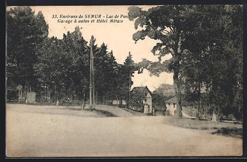Cpa semur lac pont garage - lac,