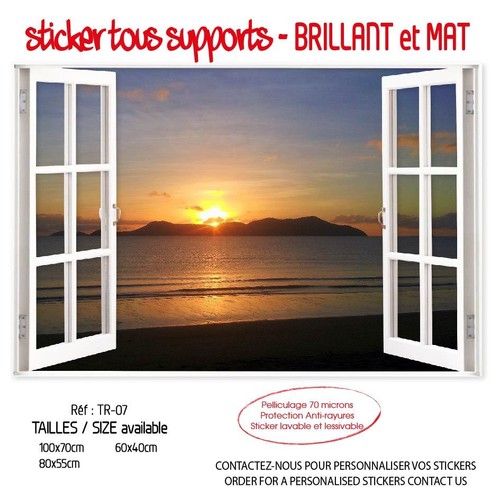 Sticker trompe oeil fenetre - trompe,